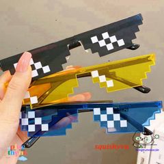 Kính Râm Thug Life Pixel - Phong Cách Độc Đáo Cho Nam Nữ, Kính Mát Party Minecraft, Quà Tặng Meme Hài Hước