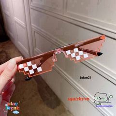 Kính Râm Thug Life Pixel - Phong Cách Độc Đáo Cho Nam Nữ, Kính Mát Party Minecraft, Quà Tặng Meme Hài Hước