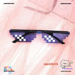 Kính Mắt Thug Life Chấm 6 MINECRAFT Đen Trắng - Kính Thời Trang Nam Nữ, Miễn Phí Vận Chuyển, Phong Cách Thanh Niên