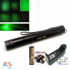 Đèn Pin Laser HD303 - Tia Laser Mạnh 5.000mw Xanh Lá, An toàn với Khóa, Hiệu ứng Kính Vạn Hoa, Dụng Cụ Hướng Dẫn Du Lịch