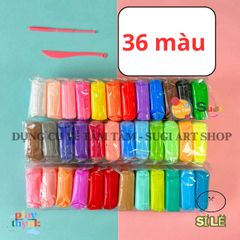Đất Sét Tự Khô Sugi Art Shop - Bộ 12/24/36 Màu Siêu Nhẹ Dễ Dùng Cho Nghệ Thuật, Đồ Chơi và Thủ Công