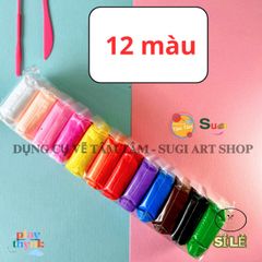 Đất Sét Tự Khô Sugi Art Shop - Bộ 12/24/36 Màu Siêu Nhẹ Dễ Dùng Cho Nghệ Thuật, Đồ Chơi và Thủ Công