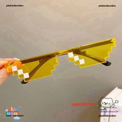 Kính Gương Thug Life 6 Chấm Nhiều Màu - Kính Mắt Thời Trang Gamer Siêu Ngầu phong cách Minecraft