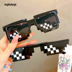Kính Thug Life Mosaic Hip Hop - Kính Mát Pixelated UV400 Dành Cho Nam Và Nữ, Phong Cách Độc Đáo Thời Trang 2023