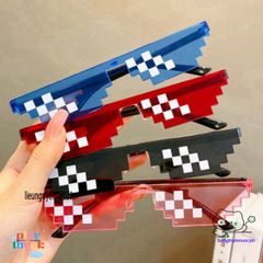 Kính Mát Thug Life 6 Chấm - Phong Cách Minecraft Siêu Ngầu, Thời Trang Hot Trend Cho Nam Nữ, Phụ Kiện Thời Trang Chụp Ảnh Nhóm