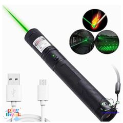 Bút Laze Tia Xanh 303 - Đèn Laser Siêu sáng, Chiếu Xa 3km, Có thể Sạc USB, Phụ Kiện Hữu Ích Cho Văn Phòng