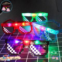 Kính Thuglife 6 Chấm MINECRAFT - Kính Mát LED Nhiều Màu Sắc Thời Trang, Phong Cách Độc Đáo và Sáng Tạo