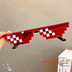 Kính Râm Thuglife 6 Chấm MINECRAFT - Phong Cách Thời Trang Rực Rỡ Cho Nam Nữ, Kính Mát Đẹp Cho Fan Game