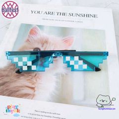 Kính Mát Thug Life Phong Cách Disco - Kính Nắng Thời Trang Thiết Kế Khảm UV400 Dành Cho Du Lịch và Tiệc Tùng