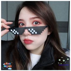 Kính Mát Thug Life Phong Cách Disco - Kính Nắng Thời Trang Thiết Kế Khảm UV400 Dành Cho Du Lịch và Tiệc Tùng