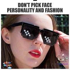 Kính Mát Thug Life Phong Cách Disco - Kính Nắng Thời Trang Thiết Kế Khảm UV400 Dành Cho Du Lịch và Tiệc Tùng