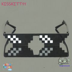 Kính Mát 8-bit MLG Thug Life - Kính Chống UV400 Cho Người Yêu Thích Minecraft và Phong Cách Thời Trang Unisex