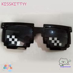Kính Mát 8-bit MLG Thug Life - Kính Chống UV400 Cho Người Yêu Thích Minecraft và Phong Cách Thời Trang Unisex