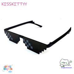 Kính Mát 8-bit MLG Thug Life - Kính Chống UV400 Cho Người Yêu Thích Minecraft và Phong Cách Thời Trang Unisex