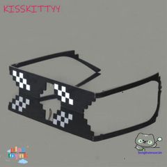 Kính Mát 8-bit MLG Thug Life - Kính Chống UV400 Cho Người Yêu Thích Minecraft và Phong Cách Thời Trang Unisex