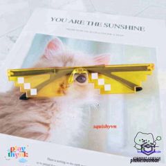 Kính Mắt Thug Life Đen - Phong Cách Dân Chơi Cá Tính 6 Chấm, Kính Bảo Vệ Mắt Thời Trang Cho Nữ