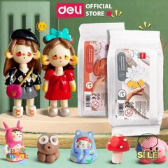 Đất Sét Tự Khô Deli An Toàn 250/500gr - Không Nướng, Không Mùi, Lý Tưởng Cho Nghệ Thuật Nặn Và Sáng Tạo