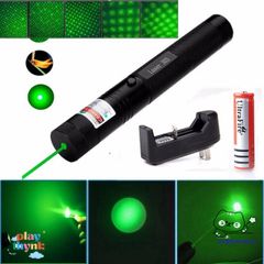 Bút chiếu laser 303 tia xanh đỏ siêu sáng - Đèn trình chiếu, chiếu xa 3km, chống nước, tặng kèm pin sạc và bộ sạc