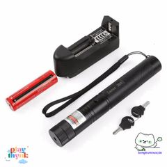 Bút chiếu laser 303 tia xanh đỏ siêu sáng - Đèn trình chiếu, chiếu xa 3km, chống nước, tặng kèm pin sạc và bộ sạc