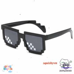 Kính Mát Thug Life Chất Liệu ABS - Phong Cách Minecraft Siêu Ngầu Dành Cho Nam Nữ, Phù Hợp Chụp Ảnh Nhóm