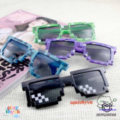 Kính Mát Thug Life Chất Liệu ABS - Phong Cách Minecraft Siêu Ngầu Dành Cho Nam Nữ, Phù Hợp Chụp Ảnh Nhóm