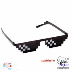 Kính Mát Thug Life Chất Liệu ABS - Phong Cách Minecraft Siêu Ngầu Dành Cho Nam Nữ, Phù Hợp Chụp Ảnh Nhóm