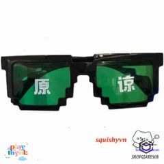 Kính Mát Thug Life Chất Liệu ABS - Phong Cách Minecraft Siêu Ngầu Dành Cho Nam Nữ, Phù Hợp Chụp Ảnh Nhóm