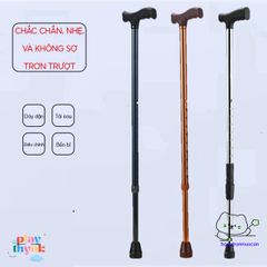 Gậy Chống Inox MedCaree Chỉnh Cao 67-87cm - Hỗ Trợ Đi Lại Cho Người Già, An Toàn, Nhẹ, Bền, Chống Trượt.
