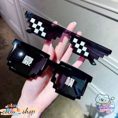 Kính Mắt Thug Life 6 Chấm MINECRAFT - Kính Thời Trang Đa Màu, Phong Cách Cute và Chất Lượng Cao cho Nam Nữ