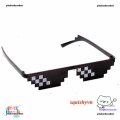 Gương Kính Thug Life Minecraft - Kính Chắn Bụi Siêu Ngầu Siêu Chất Thời Trang Đen, Chất liệu ABS Cao Cấp cho Nam Nữ