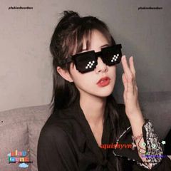 Gương Kính Thug Life Minecraft - Kính Chắn Bụi Siêu Ngầu Siêu Chất Thời Trang Đen, Chất liệu ABS Cao Cấp cho Nam Nữ