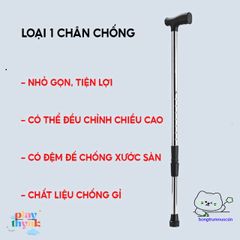 Gậy chống 4 chân cho người già - Hợp kim nhôm chống gỉ, điều chỉnh chiều cao 67-90cm, hỗ trợ đi lại an toàn.