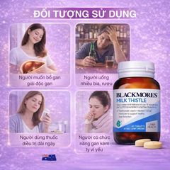 Viên uống Blackmores Milk Thistle hỗ trợ gan của Úc - Lọ 42 viên