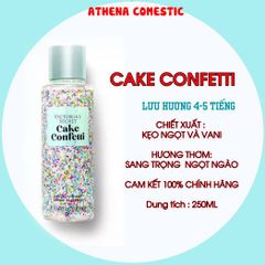 Xịt thơm cơ thể Victoria's Secret Cake Confetti - Hương thơm ngọt ngào, chính hãng, cung cấp độ ẩm, sản phẩm làm đẹp cao cấp