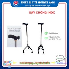 Gậy hỗ trợ đi lại 4 chân Lucass B932 - Chất liệu inox bền, điều chỉnh chiều cao, an toàn cho người già và người phục hồi chức năng