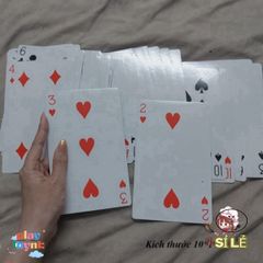 Bộ Bài Poker Khổng Lồ A4 - Chất Liệu Giấy Bền, Kích Thước Lớn Thú Vị, Phù Hợp Chơi, Trình Diễn, Triển Lãm