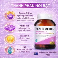 Viên uống Blackmores Pregnancy & Breast-Feeding Gold cho mẹ bầu - Hộp 60 viên