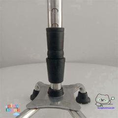 Gậy Chống Đi 4 Chân INOX Điều Chỉnh Cao Thấp - Công Cụ Hỗ Trợ Người Già và Khuyết Tật Tập Đi An Toàn