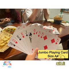 Bộ Bài Tây Jumbo Khổng Lồ A4 & B7 – Thẻ Chơi Độc Lạ Cho Buổi Tiệc, Chụp Ảnh Cosplay, Dễ Nhìn Dành Cho Người Lớn & Trẻ Nhỏ