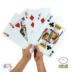 Bộ Bài Tây Jumbo Khổng Lồ A4 & B7 – Thẻ Chơi Độc Lạ Cho Buổi Tiệc, Chụp Ảnh Cosplay, Dễ Nhìn Dành Cho Người Lớn & Trẻ Nhỏ