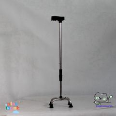 Gậy Batoong INOX 4 Chân Chỉnh Cao - Gậy Chống Đi Cho Người Già, Người Khuyết Tật, An Toàn và Vững Chắc