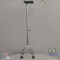 Gậy Chống Đi Bộ 4 Chân Điều Chỉnh INOX - Gậy Tập Đi An Toàn cho Người Già và Người Khuyết Tật