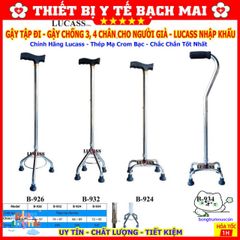 Gậy Tập Đi 4 Chân Inox Chất Lượng Cao Cho Người Cao Tuổi - Gậy Chống Trượt Vững Chắc, Dễ Dàng Điều Chỉnh Chiều Cao