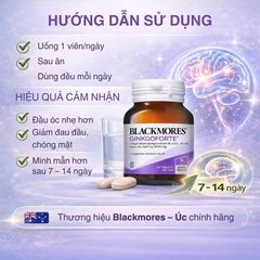 Viên uống Blackmores Ginkgoforte chiết xuất bạch quả hỗ trợ trí nhớ - Lọ 40 viên