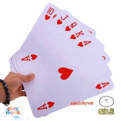Bộ Bài Poker Khổng Lồ A4 - 10 Thiết Kế Thẻ Bài Độc Đáo, Kích Thước Gấp 9 Lần Bài Thông Thường, Chất Liệu Bìa Cứng Bền Chắc