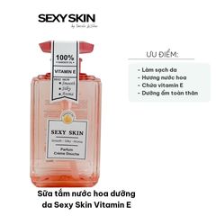 Sữa Tắm Nước Hoa Dưỡng Da Sexy Skin Vitamin E 600ml - Sáng Mịn, Thơm Lâu, Chống Oxy Hóa Cho Tất Cả Các Loại Da Chính Hãng từ Queen Snap Shop