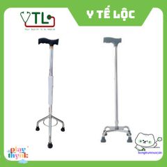 Gậy Trợ Lực Đa Năng Inox Điều Chỉnh Chiều Cao - Gậy Chống Đi Cho Người Già An Toàn, Vững Vàng