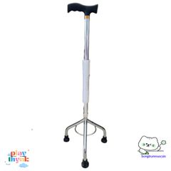 Gậy Trợ Lực Đa Năng Inox Điều Chỉnh Chiều Cao - Gậy Chống Đi Cho Người Già An Toàn, Vững Vàng