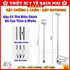 Gậy Đi Bộ Chống Một Chân Dành Cho Người Cao Tuổi - Thiết Bị Hỗ Trợ Di Chuyển - Chất Liệu Hợp Kim Bền Bỉ, Điều Chỉnh Chiều Cao