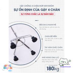Giá Đỡ Đi Bộ 3-4 Chân Cho Người Già - Gậy Tập Đi Inox Chống Trơn - Bền Đẹp, Điều Chỉnh Cao Thấp - Giao Hàng Nhanh Tại Nội Thành